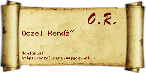 Oczel René névjegykártya